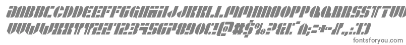 Leaguewarscondital Font – Gray Fonts on White Background