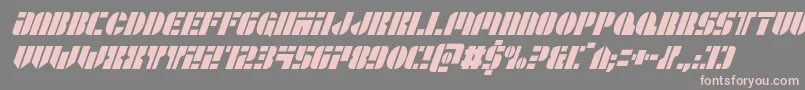 Leaguewarscondital Font – Pink Fonts on Gray Background