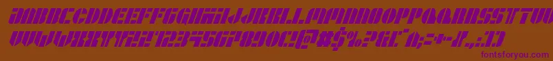 Шрифт Leaguewarscondital – фиолетовые шрифты на коричневом фоне