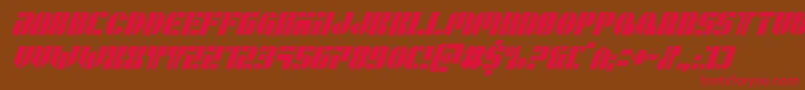 Leaguewarscondital Font – Red Fonts on Brown Background