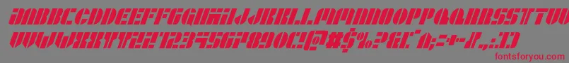 Leaguewarscondital Font – Red Fonts on Gray Background