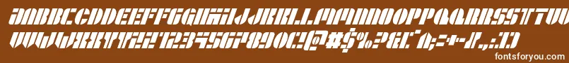 Leaguewarscondital Font – White Fonts on Brown Background