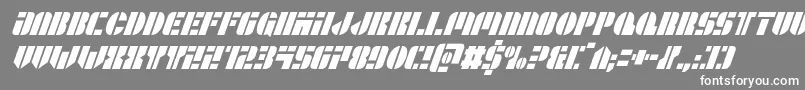 Leaguewarscondital Font – White Fonts on Gray Background