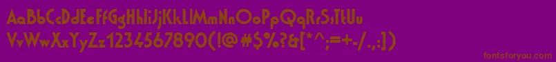 WashingtondBold Font – Brown Fonts on Purple Background