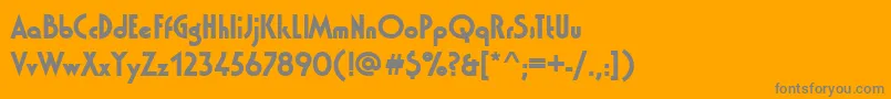 WashingtondBold Font – Gray Fonts on Orange Background