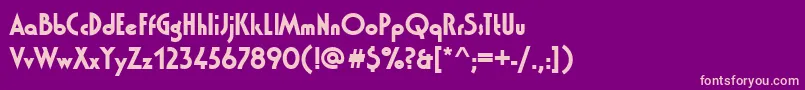 WashingtondBold Font – Pink Fonts on Purple Background