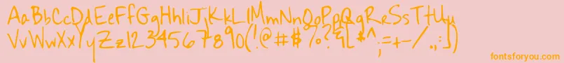 Sekona Font – Orange Fonts on Pink Background