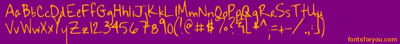 Sekona Font – Orange Fonts on Purple Background