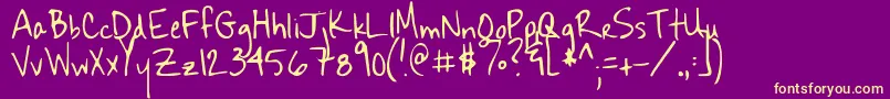 Sekona Font – Yellow Fonts on Purple Background