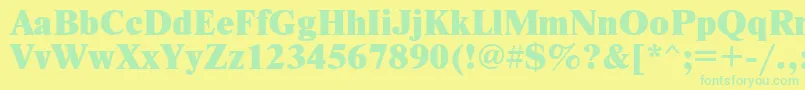 Nwtx Font – Green Fonts on Yellow Background