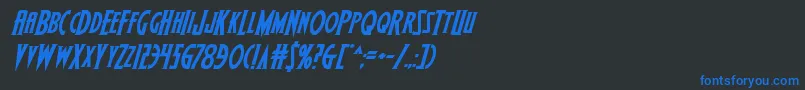 Wolfsbane2iiital Font – Blue Fonts on Black Background