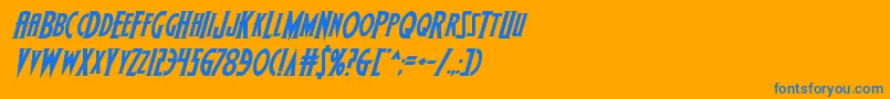 Wolfsbane2iiital Font – Blue Fonts on Orange Background