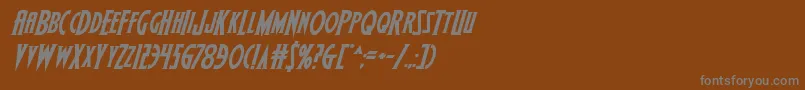 Wolfsbane2iiital Font – Gray Fonts on Brown Background