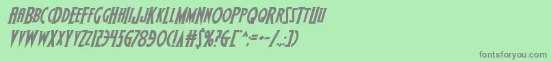 Wolfsbane2iiital Font – Gray Fonts on Green Background