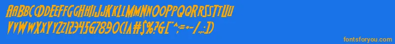 Wolfsbane2iiital Font – Orange Fonts on Blue Background
