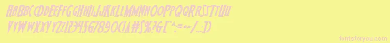 Wolfsbane2iiital Font – Pink Fonts on Yellow Background