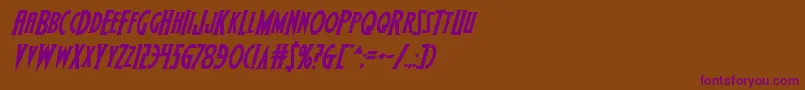 Wolfsbane2iiital Font – Purple Fonts on Brown Background