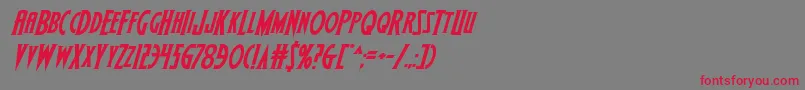 Wolfsbane2iiital Font – Red Fonts on Gray Background