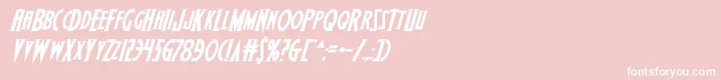 fuente Wolfsbane2iiital – Fuentes Blancas Sobre Fondo Rosa
