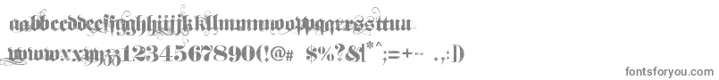 Dirt2soulstalker-fontti – harmaat kirjasimet valkoisella taustalla