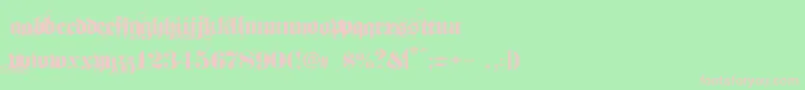 フォントDirt2soulstalker – 緑の背景にピンクのフォント