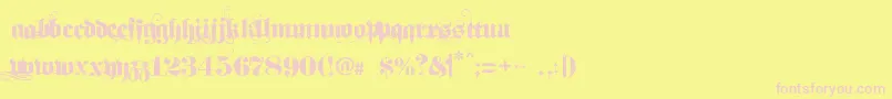 Dirt2soulstalker Font – Pink Fonts on Yellow Background