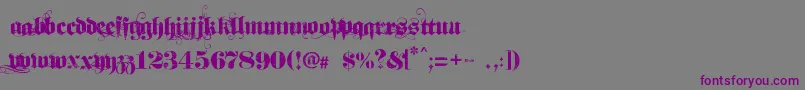 Dirt2soulstalker Font – Purple Fonts on Gray Background