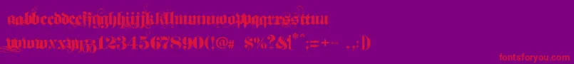 Dirt2soulstalker Font – Red Fonts on Purple Background