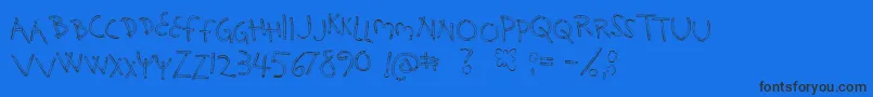 HolySmokes Font – Black Fonts on Blue Background