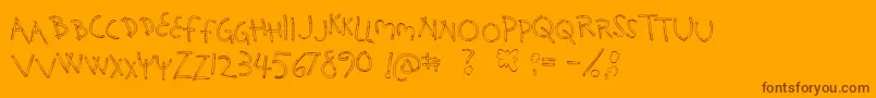 HolySmokes Font – Brown Fonts on Orange Background