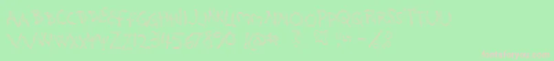 HolySmokes Font – Pink Fonts on Green Background