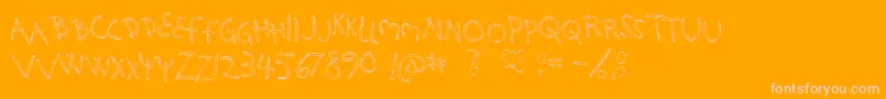 HolySmokes Font – Pink Fonts on Orange Background