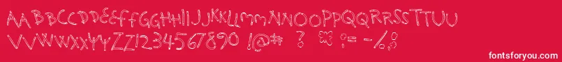 HolySmokes Font – White Fonts on Red Background