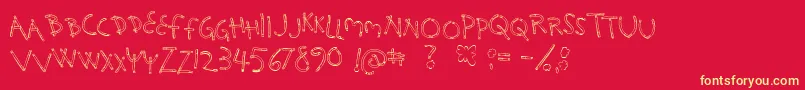 HolySmokes Font – Yellow Fonts on Red Background