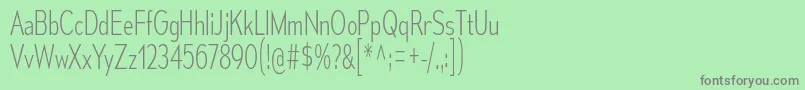 フォントMesmerizeCdEl – 緑の背景に灰色の文字