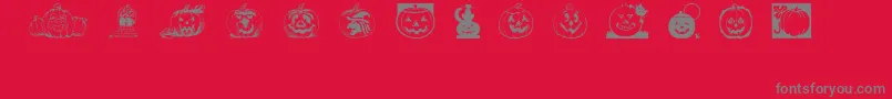 Punkins Font – Gray Fonts on Red Background