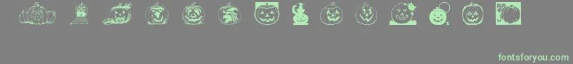 fuente Punkins – Fuentes Verdes Sobre Fondo Gris