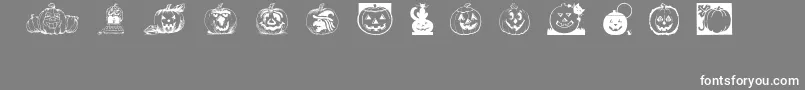 Punkins Font – White Fonts on Gray Background