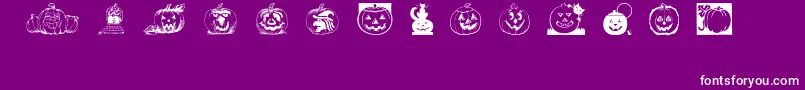 Punkins-Schriftart – Weiße Schriften auf violettem Hintergrund