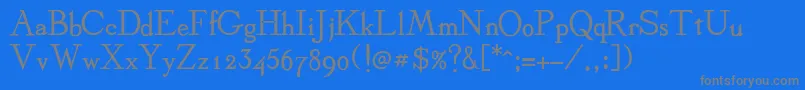 StickeeBold Font – Gray Fonts on Blue Background