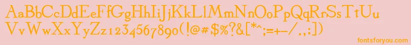 StickeeBold Font – Orange Fonts on Pink Background