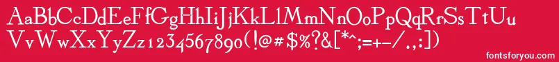StickeeBold Font – White Fonts on Red Background