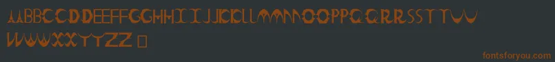 Weitere Informationen zur Countkinski-Schriftart Countkinski-Schriftart – Braune Schriften auf schwarzem Hintergrund