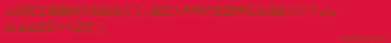 Police Countkinski – polices brunes sur fond rouge