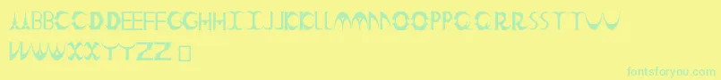 Czcionka Countkinski – zielone czcionki na żółtym tle