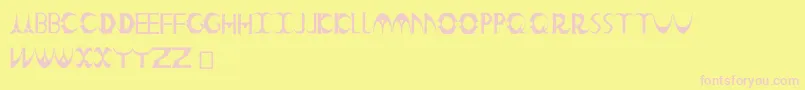 Countkinski Font – Pink Fonts on Yellow Background