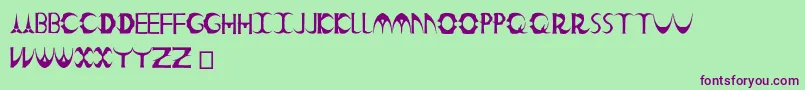 Countkinski Font – Purple Fonts on Green Background