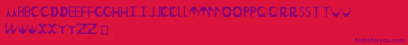 フォントCountkinski – 赤い背景に紫のフォント