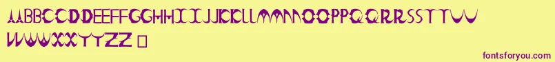 Countkinski Font – Purple Fonts on Yellow Background