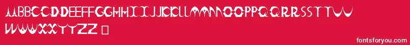 Countkinski Font – White Fonts on Red Background